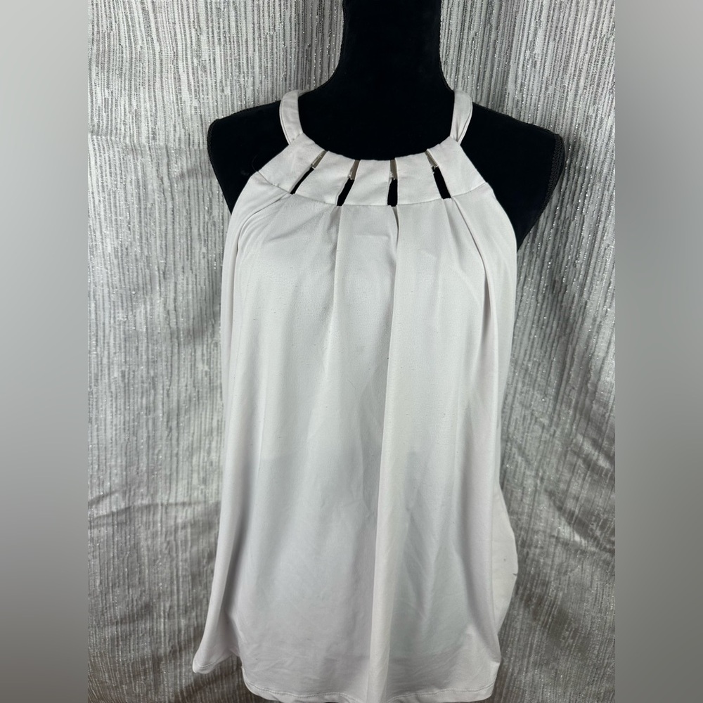 Elegant Jennifer Lopez White Halter Blouse Sz XL